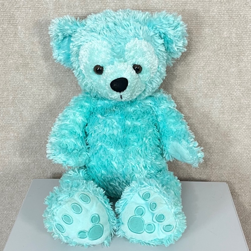 Walt Disney World Hidden Mickey Pre-Duffy Bear 16"‎ Plush Aqua Mint Green RARE